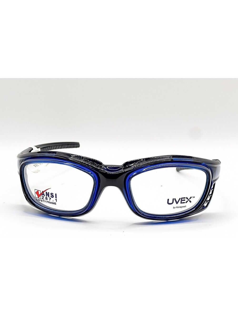 NEW UVEX SW09 BLUE BLACK SAFETY BLUE/BLACK AUTHENTIC EYEGLASSES 56-21 - Picture 5 of 5